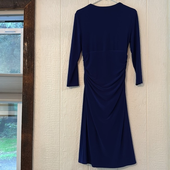 Lauren Ralph Lauren rouched 3/4 sleeve dress 8 - Picture 2 of 4